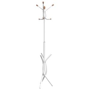 vidaXL Appendiabiti Bianco 176 cm in Ferro Verniciato a Polvere