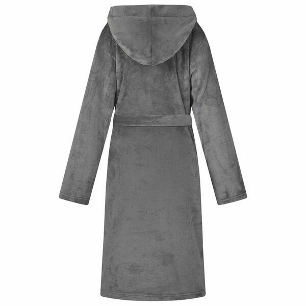 vidaXL Accappatoio con Cappuccio Grigio scuro m Flanella
