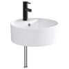 vidaXL Lavabo con rubinetto e scarico Nero Opaco 40,5 x 40,5 x 15 cm