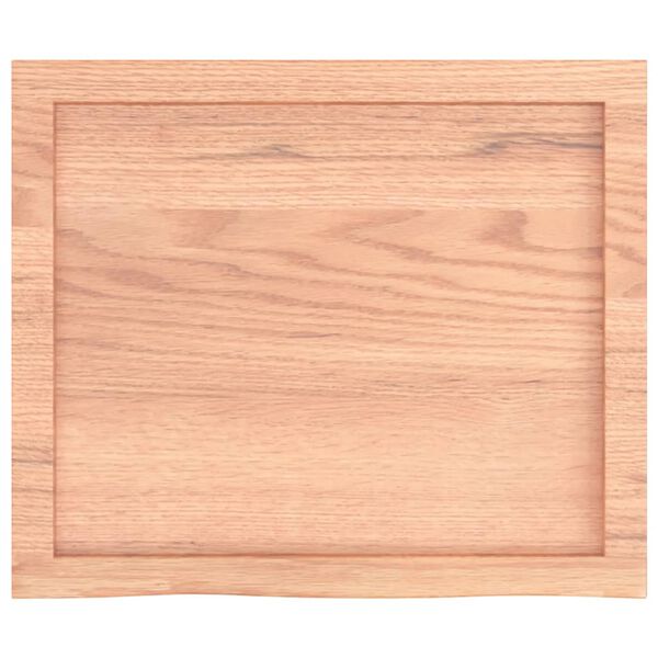 vidaXL Piano Bagno Marrone 60x50x(2-4) cm Legno Massello Trattato