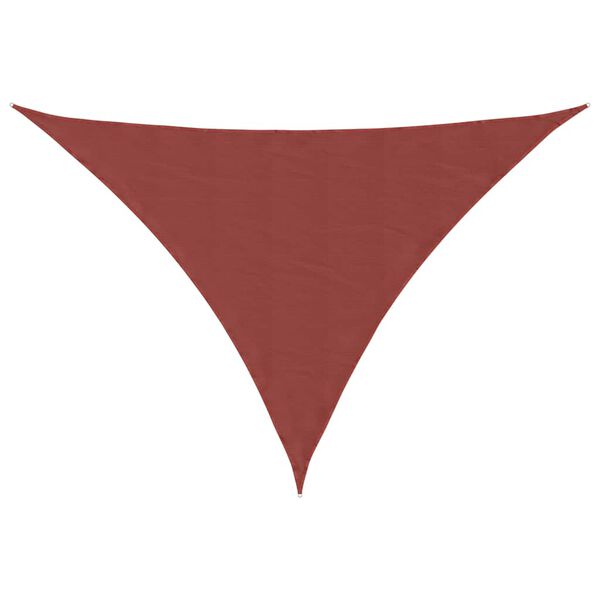 vidaXL Parasole a Vela Oxford Triangolare 3x4x4 m Terracotta