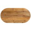 vidaXL Piano Tavolo 120x60x2,5 cm Ovale in Legno Massello di Mango