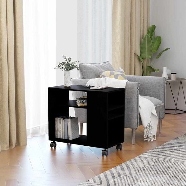 vidaXL Tavolino da Salotto Nero 70x35x55 cm in Legno Multistrato