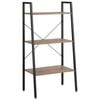 vidaXL Scaffale Autoportante 3 Ripiani Marrone Scuro Nero 56x35x108 cm