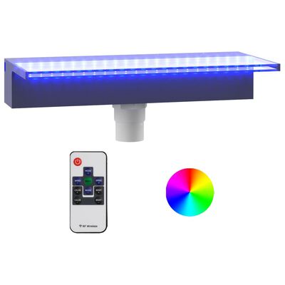 vidaXL Sfioratore a Cascata con LED RGB Acrilico 45 cm