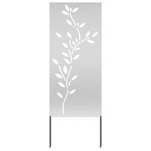 vidaXL Schermo per privacy in giardino Floreale Argento 50 x 140 cm