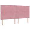 vidaXL Testiera LED con strisce LED con testiera Rosa 200 cm Velluto