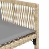vidaXL Sedie da Giardino con Cuscini 4 pz Beige Misto in Polyrattan