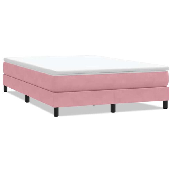 vidaXL Giroletto a Molle senza Materasso Rosa 160x210 cm in Velluto