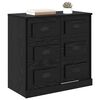 vidaXL Credenza Rovere Nero 70 x 35,5 x 67,5 cm Legno multistrato
