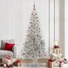 vidaXL Albero di Natale con 300 LED con supporto Argento 240 cm PET