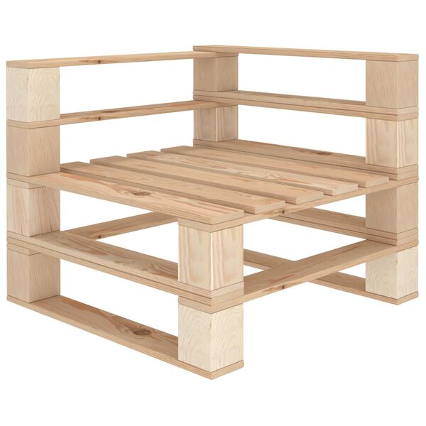 vidaXL Divano da Giardino a Pallet 4 Posti in Legno