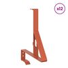 vidaXL Supporto per guardia della neve 12 pcs Rosso 29,5 x 3 x 34,5 cm