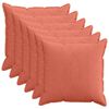 vidaXL Federa 6 pz HOUTEN Rosso Arancio 80 x 80 cm corduroy
