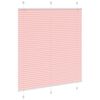 vidaXL Tenda Plissettata Rosa 120x100 cm Larghezza Tessuto 119,4 cm