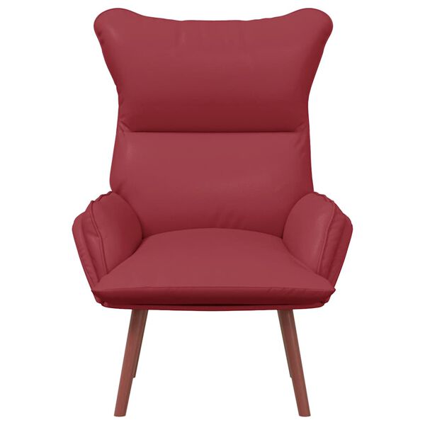 vidaXL poltrona Rosso Vino 69 x 74 x 93 cm Pelle Artificiale