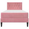 vidaXL Struttura letto con materasso Rosa 80 x 200 cm Velluto