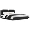 vidaXL Struttura letto con testata Rovere Nero 180 x 200 cm