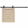 vidaXL Kit Anta Scorrevole per Armadio 91 cm in Acciaio al Carbonio
