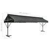 vidaXL Tenda Parasole con Piedistallo 600x300 cm Antracite