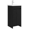 vidaXL Mobile da bagno con lavabo Rovere Nero 42 x 40 x 84,5 cm