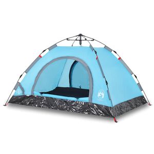 vidaXL Tenda da Campeggio 2 Persone Blu a Rilascio Rapido