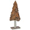 vidaXL Albero di Natale Marrone 91 cm Legno di teak massello