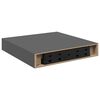vidaXL Scaffali a Parete 2 pz Grigio Lucido 23x23,5x3,8 cm in MDF