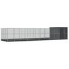vidaXL Voliera con Estensione Argento 1118x303x216 cm in Acciaio