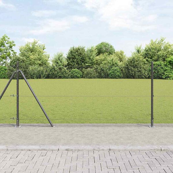 vidaXL Palo della recinzione Grigio 50 x 0,8 m (rete 19 x 19 mm)