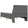 vidaXL Struttura letto con materasso Grigio scuro 90 x 200 cm Tessuto