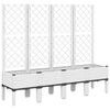 vidaXL Fioriera da Giardino con Traliccio Bianco 160x40x142 cm in PP