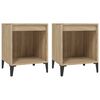 vidaXL Comodini 2 pz Rovere Sonoma 40x35x50 cm