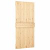 vidaXL Porta Scorrevole con Set Hardware 100x210cm Legno Massello Pino