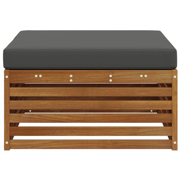 vidaXL Poggiapiedi da Esterno Legno di Acacia Massello Naturale