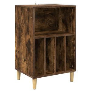 vidaXL Supporto per Giradischi Rovere Fumo 47 x 39,5 x 74,5 cm