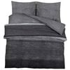 vidaXL Set Copripiumino Grigio Scuro e Nero 155x220 cm in Cotone