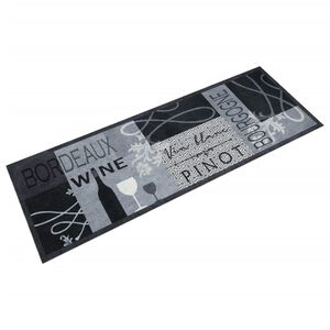 vidaXL Tappeto da Cucina Lavabile Grigio Vino 60x180 cm in Velluto