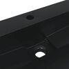 vidaXL Lavandino 50x38x11 cm Blocco in Marmo/Minerale Nero Opaco