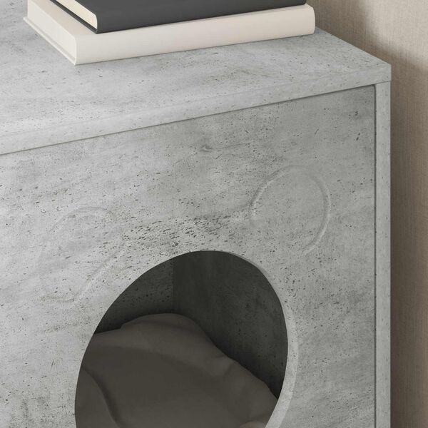 vidaXL Casa per Gatti Calcestruzzo 42,5 x 40 x 53 cm Legno multistrato