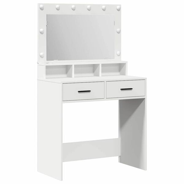vidaXL Tavolo da Trucco Bianco 79 x 41 x 135 cm Legno multistrato