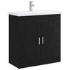 vidaXL Set di mobili per il bagno Rovere Nero 81 x 40 x 84,5 cm