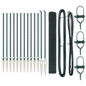 vidaXL Recinzione in rete saldata con punte 25 x 1,4 m Verde Rete