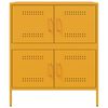 vidaXL Credenza Giallo Senape 68x39x79 cm in Acciaio
