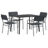 vidaXL Set da pranzo 5 pz Antracite Acciaio