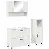 vidaXL Set di mobili per il bagno con cassetto con porta 3 pcs Bianco