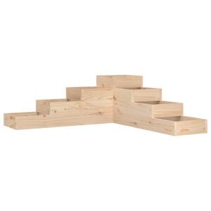 vidaXL Fioriera da giardino a 4 ripiani 106x104,5x36 cm in legno massello di pino