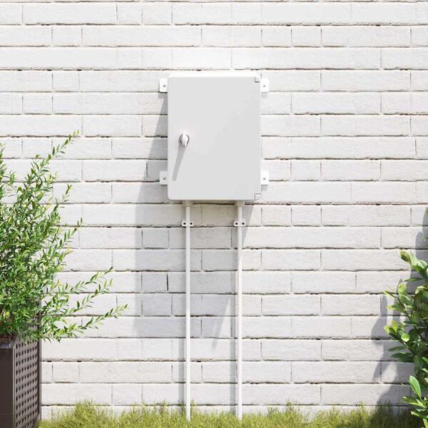 vidaXL Armadio di Controllo Grigio 47 x 20 x 60 cm Plastica ABS