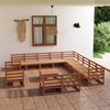 vidaXL Set Divani da Giardino 14 pz in Legno Massello di Pino