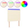 vidaXL Testiera a LED Crema 90x5x118/128 cm in Similpelle